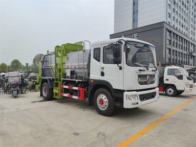 餐廚垃圾車(chē)，收集運(yùn)輸剩飯剩菜泔水垃圾我擔(dān)當(dāng)，干濕分離我本領(lǐng)大